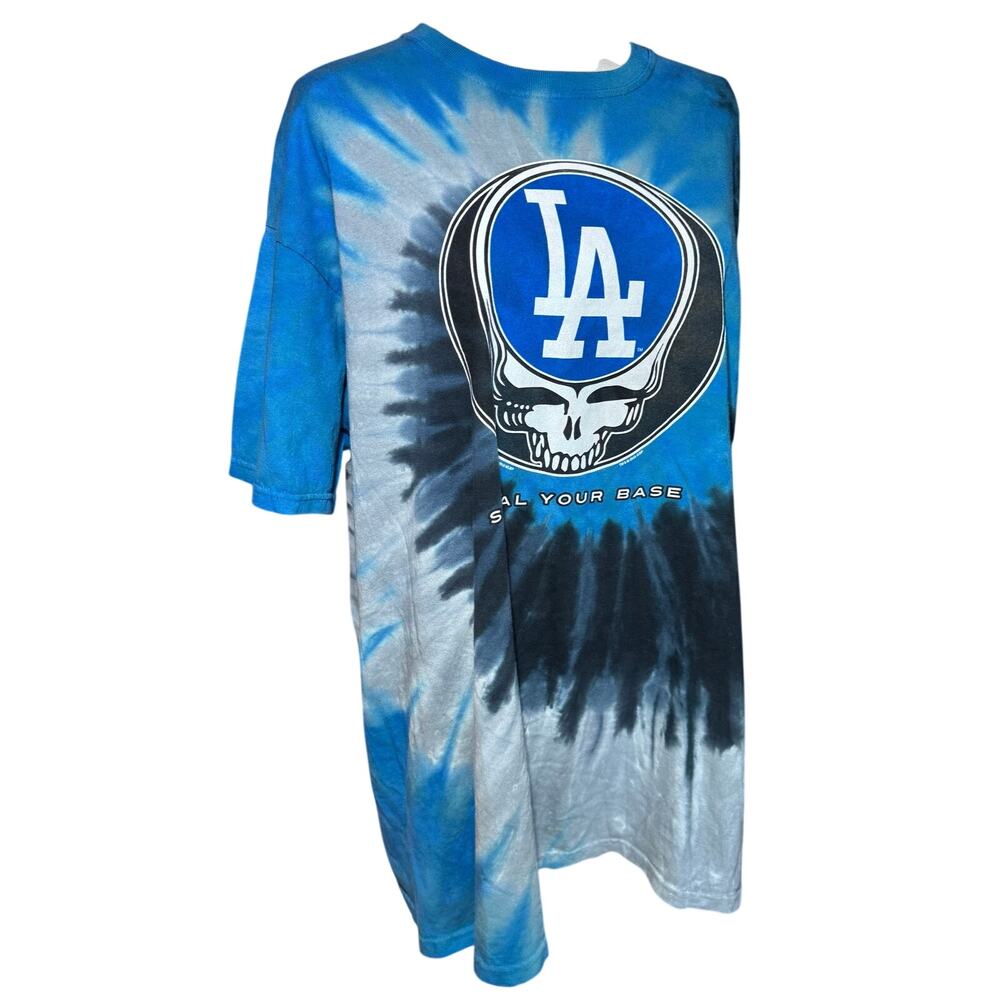 Liquid Blue Grateful Dead Los Angeles Dodgers Steal Your Base Tie Dye XL - Picture 2 of 7